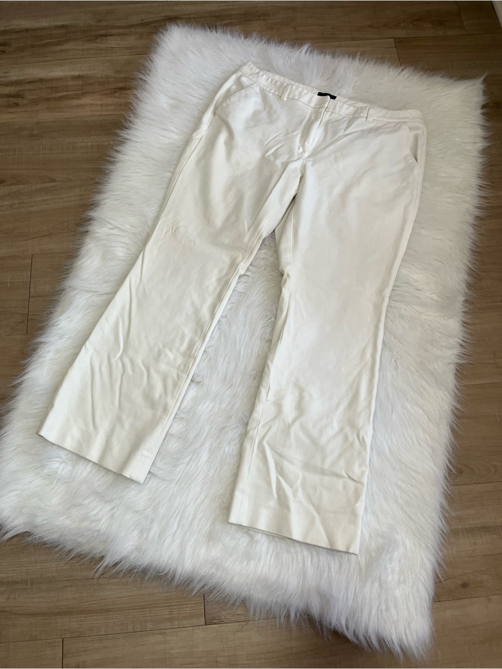The Boot Cream White Bootcut Dress Pants Trousers - Size 12